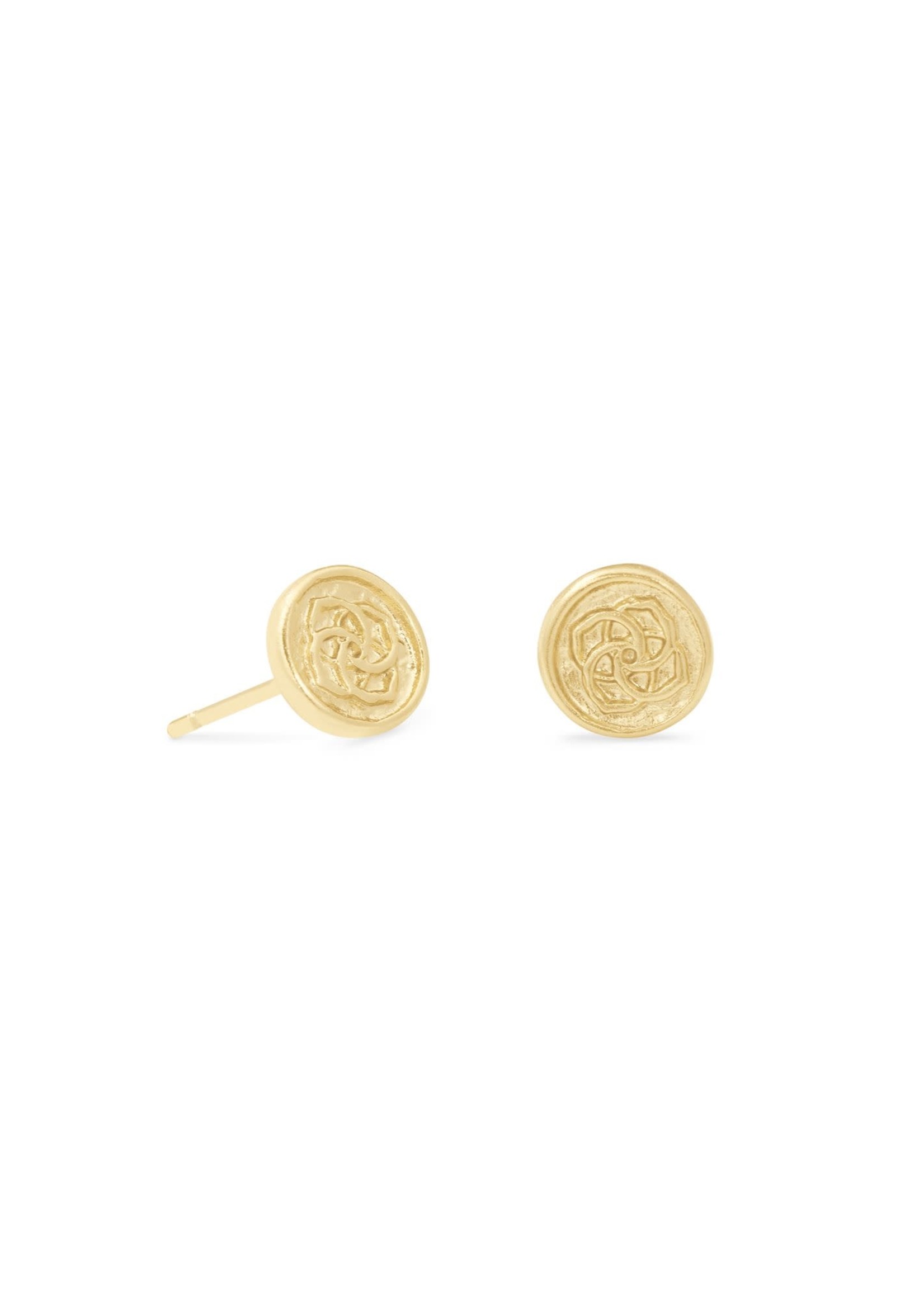 Kendra Scott DIRA COIN STUD EARRING GOLD METAL