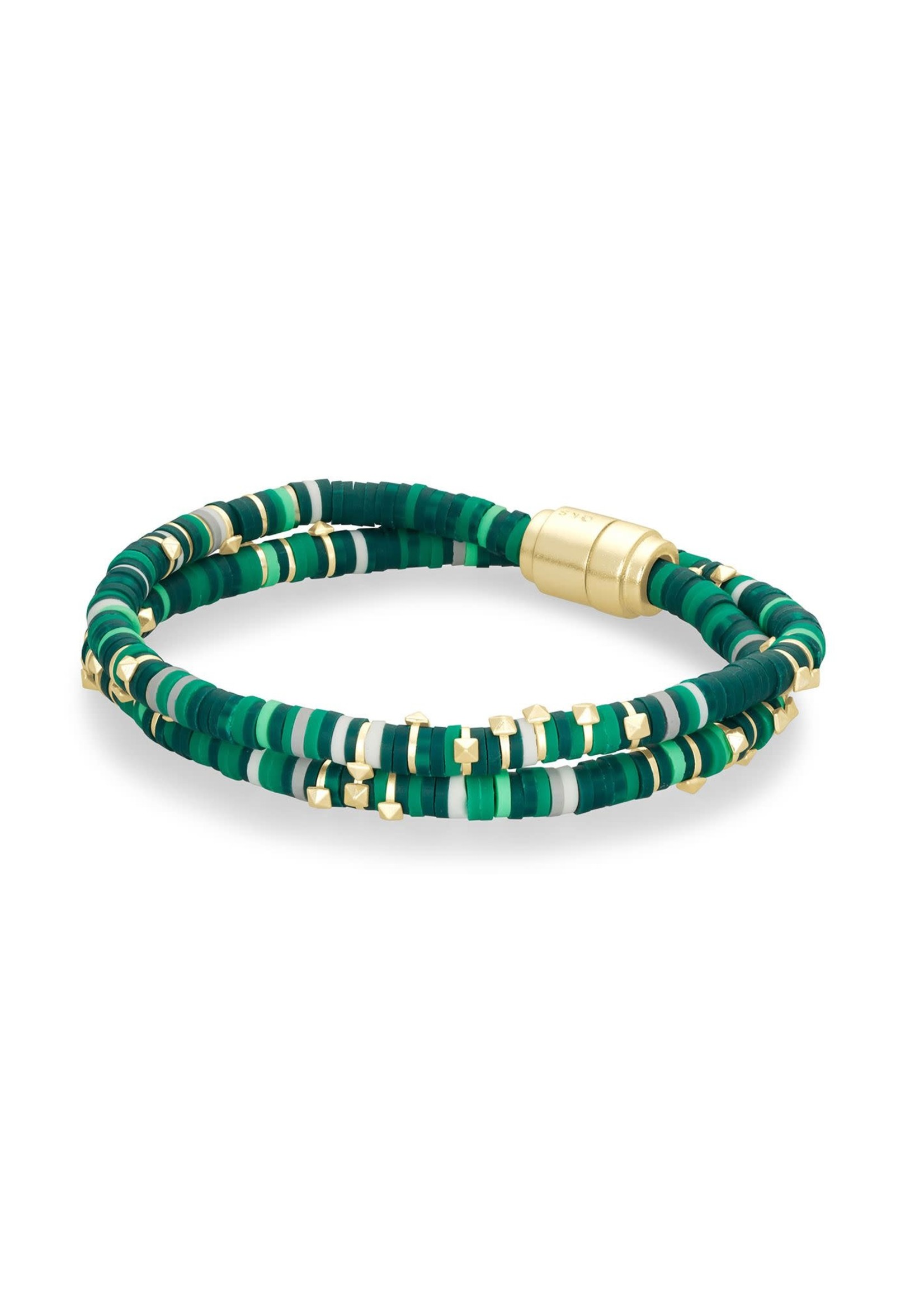 Kendra Scott REECE WRAP BRACELET GOLD GREEN MIX