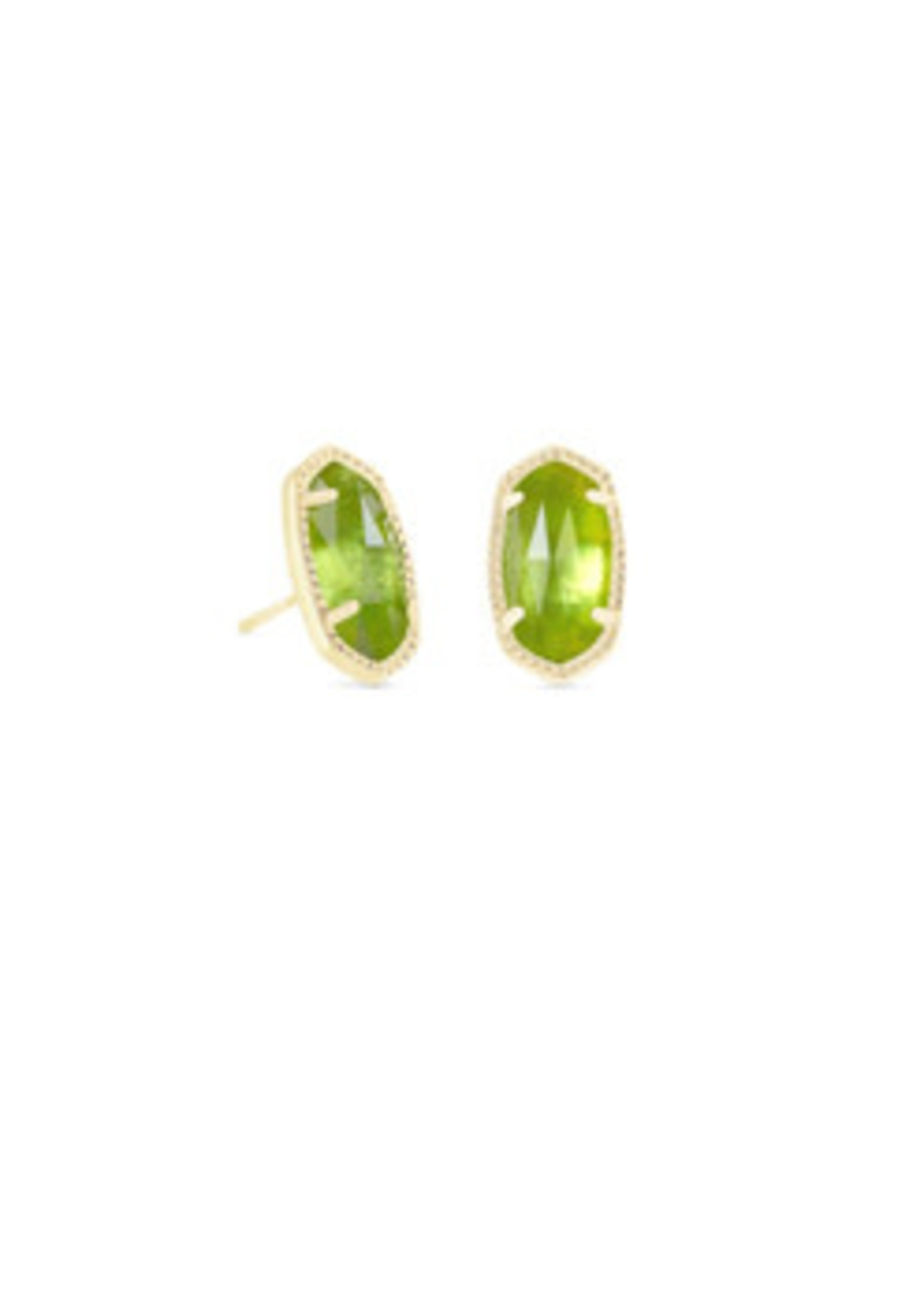 Kendra Scott ELLIE EARRING GOLD PERIDOT ILLUSION