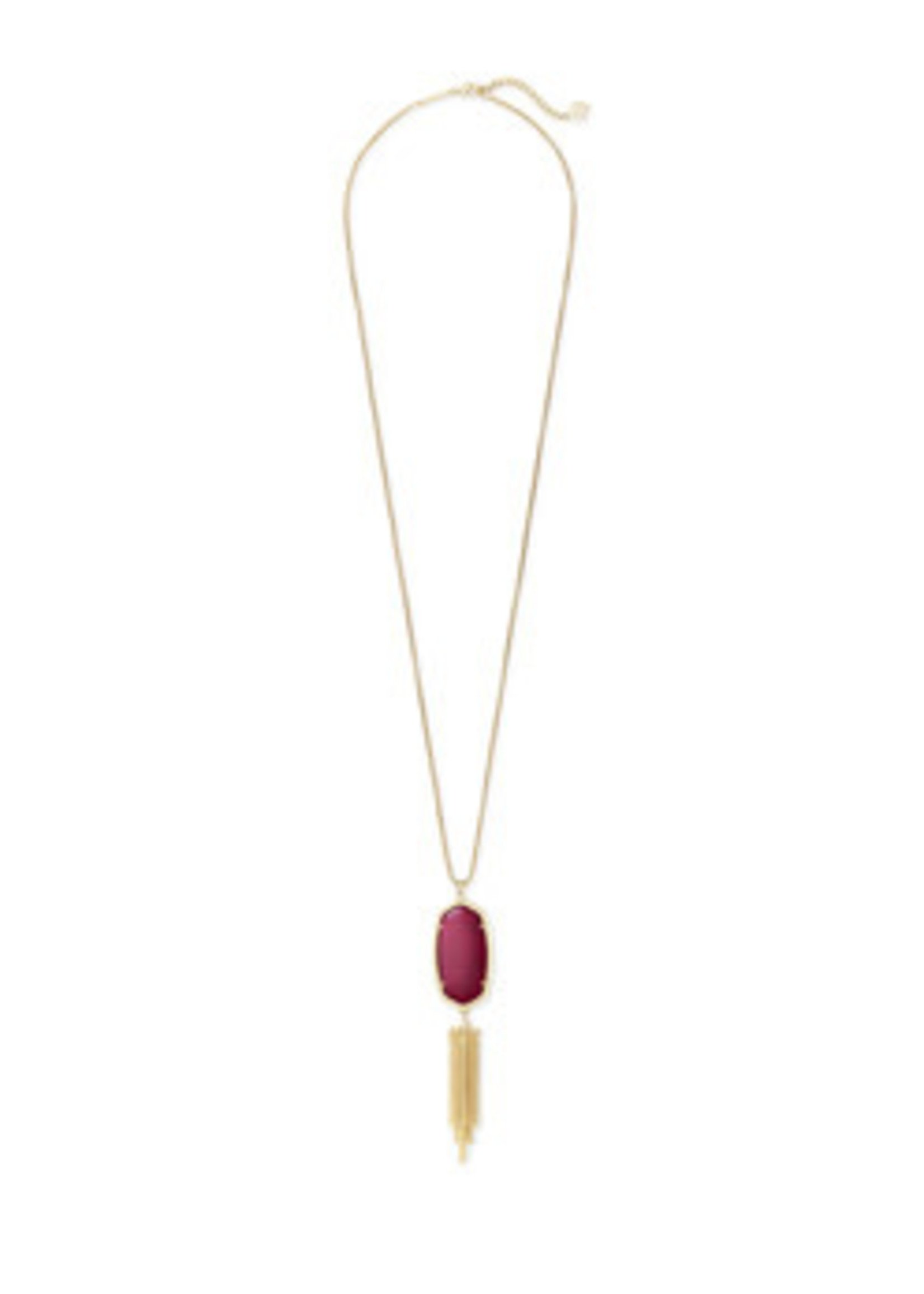 Kendra Scott RAYNE NECKLACE GOLD MAROON JADE