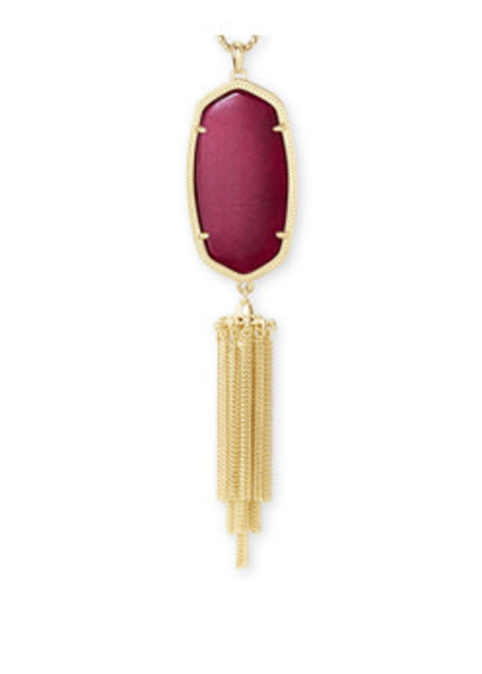 Kendra Scott RAYNE NECKLACE GOLD MAROON JADE