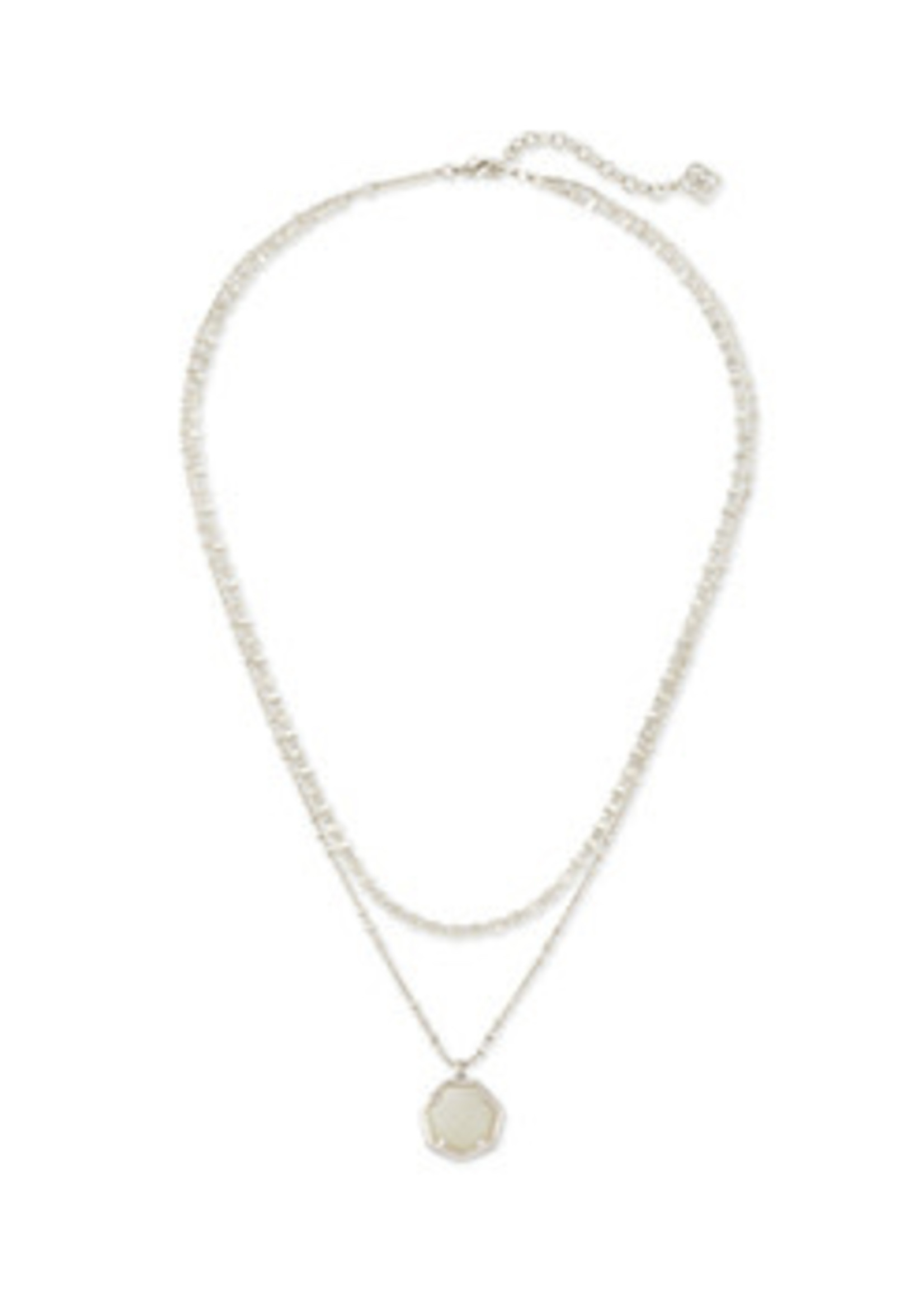 Kendra Scott CYNTHIA MULTI STRAND NECKLACE RHODIUM IRIDESCENT DRUS