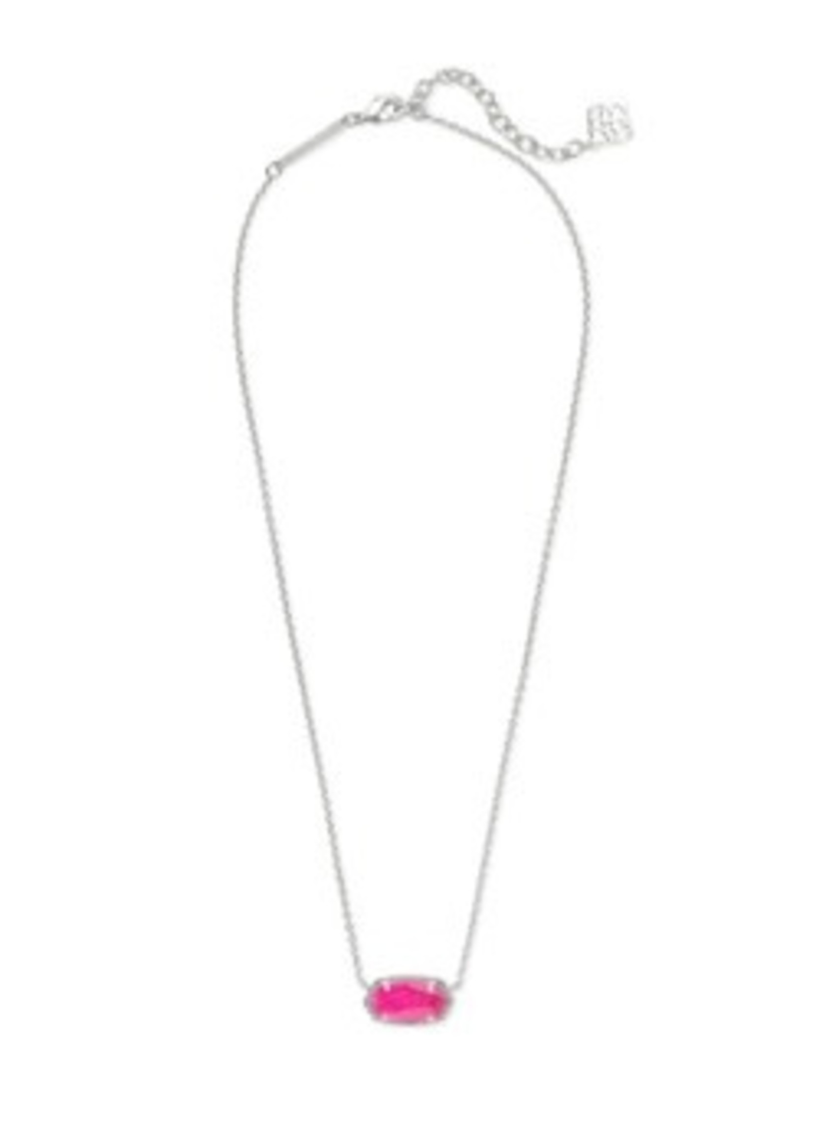 Kendra Scott ELISA PENDANT NECKLACE RHODIUM AZALEA ILLUSION