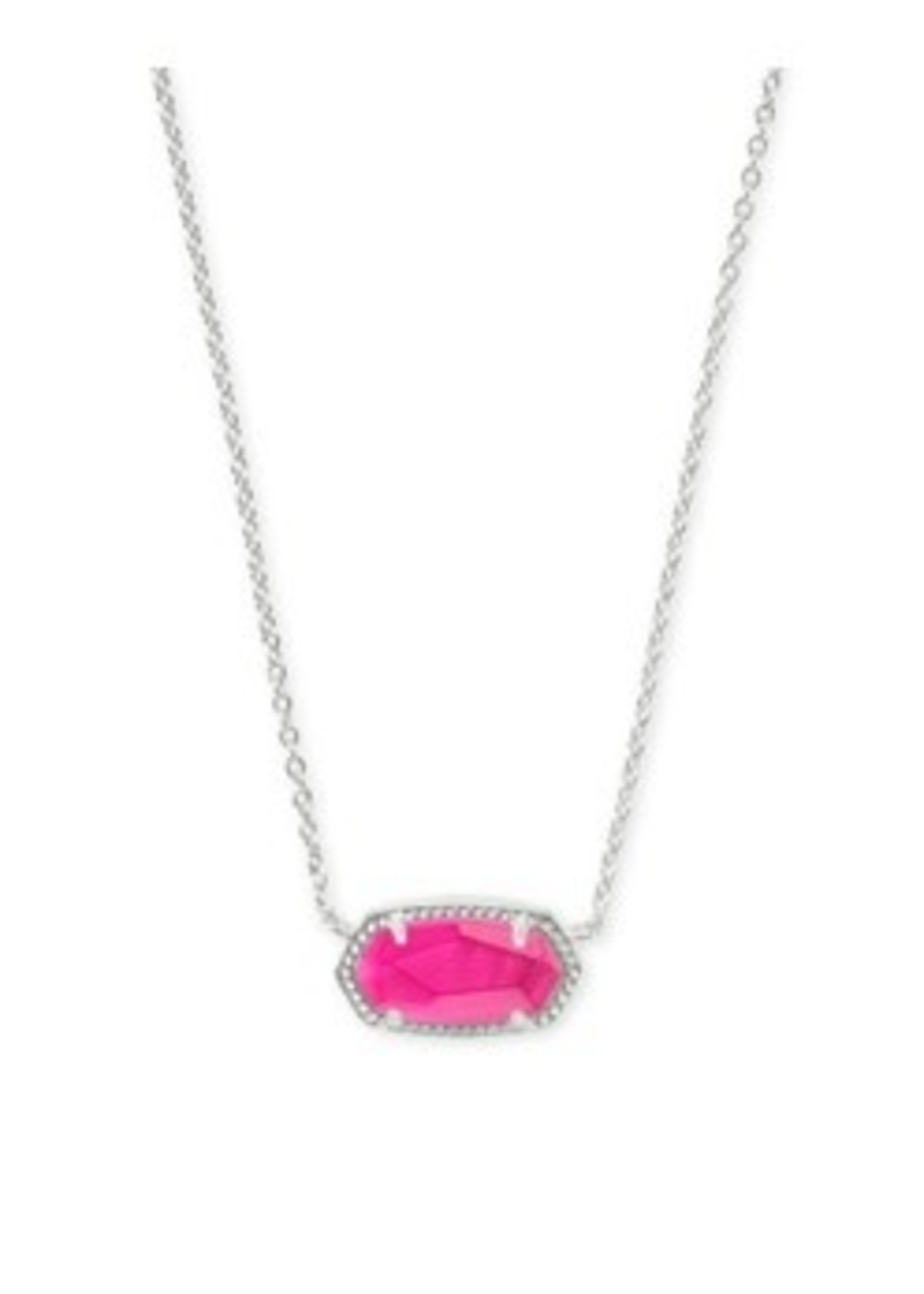 Kendra Scott ELISA PENDANT NECKLACE RHODIUM AZALEA ILLUSION