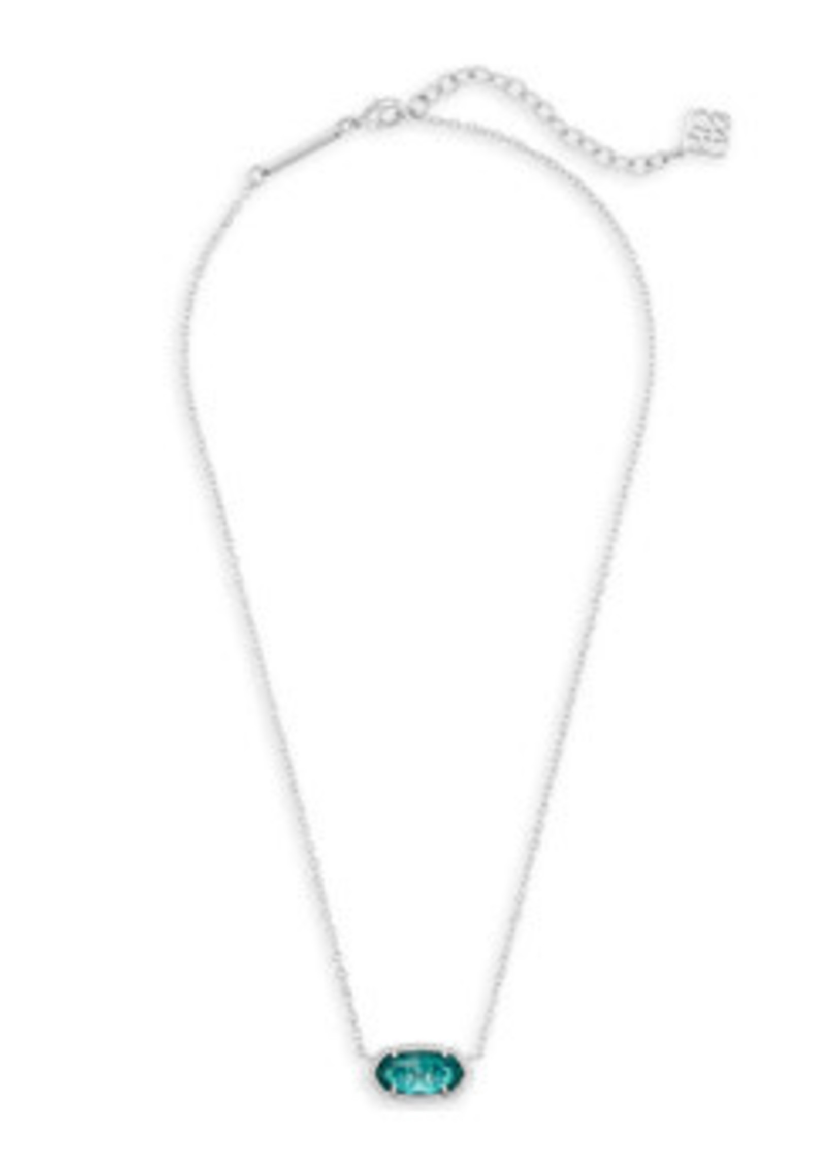 Kendra Scott ELISA NECKLACE RHODIUM PERIDOT ILLUSION