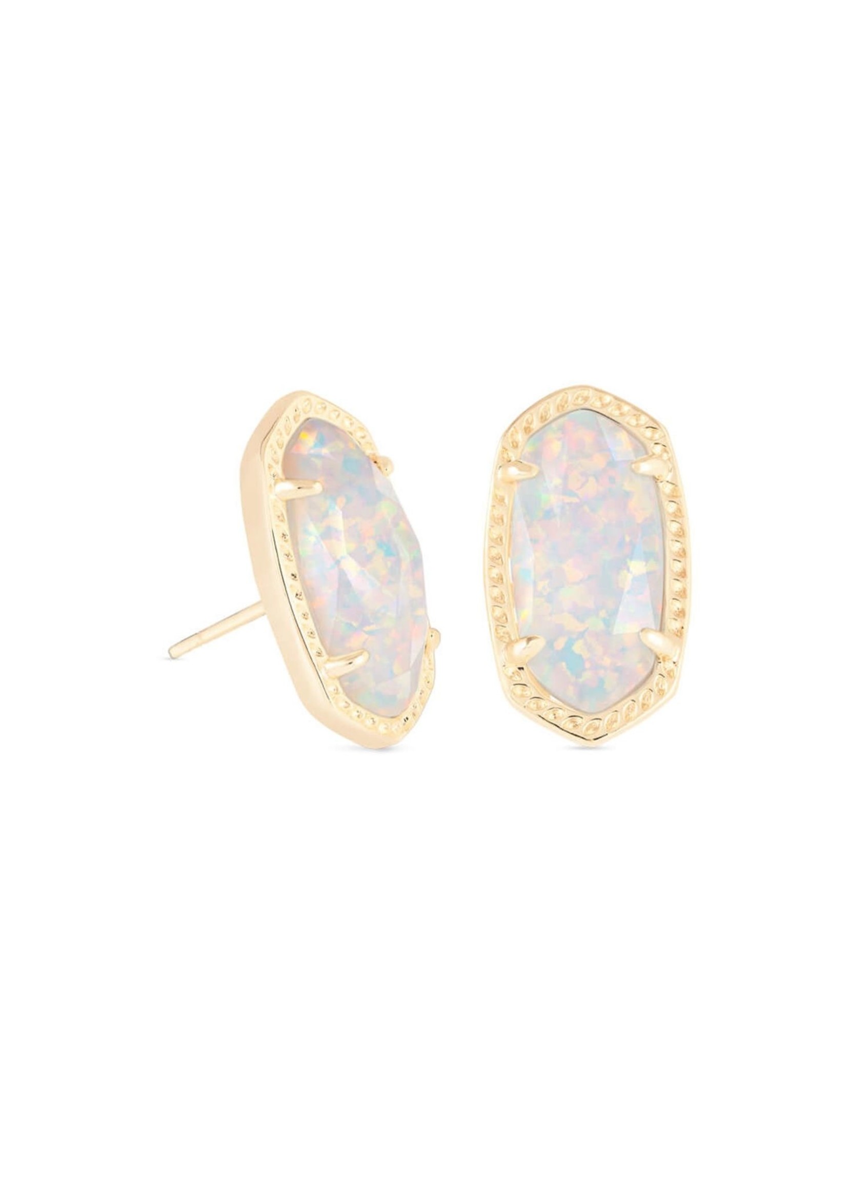 Kendra Scott ELLIE EARRING GOLD WHITE OPAL