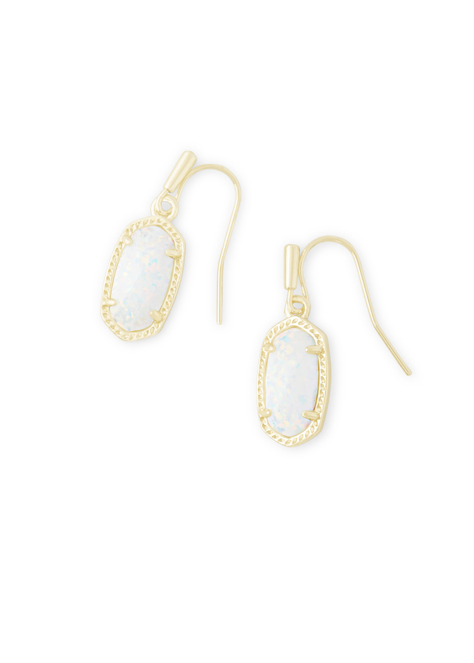 Kendra Scott LEE EARRING GOLD WHITE OPAL