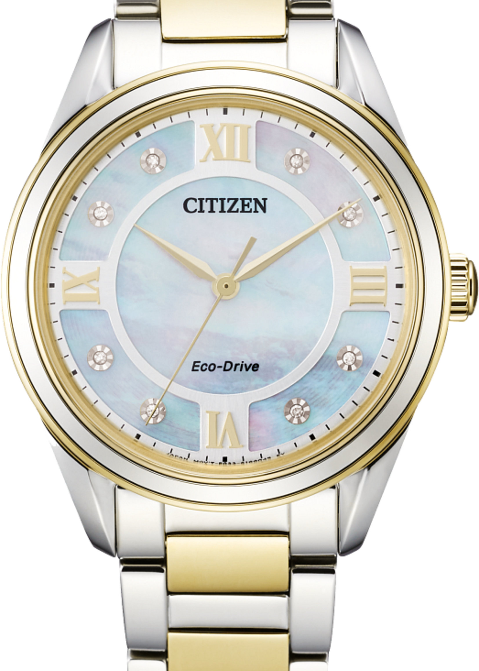 Citizen Ladies Two Tone Mother Of Pearl Face Watch