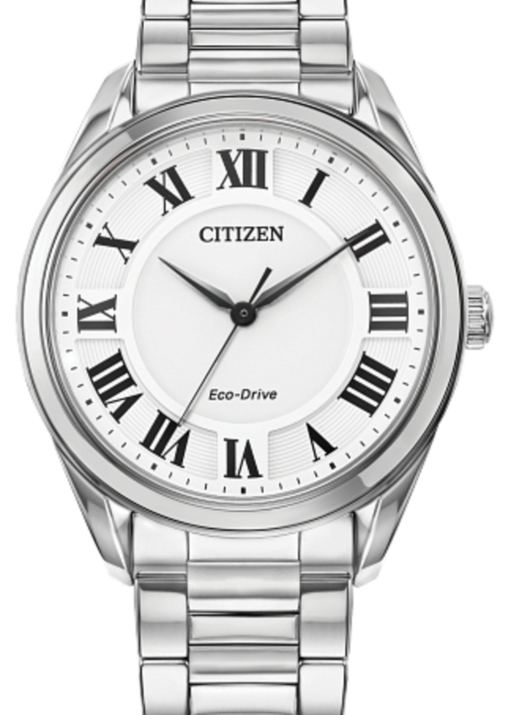 Citizen Ladies Stainless Steel Silver Band White Face Watch