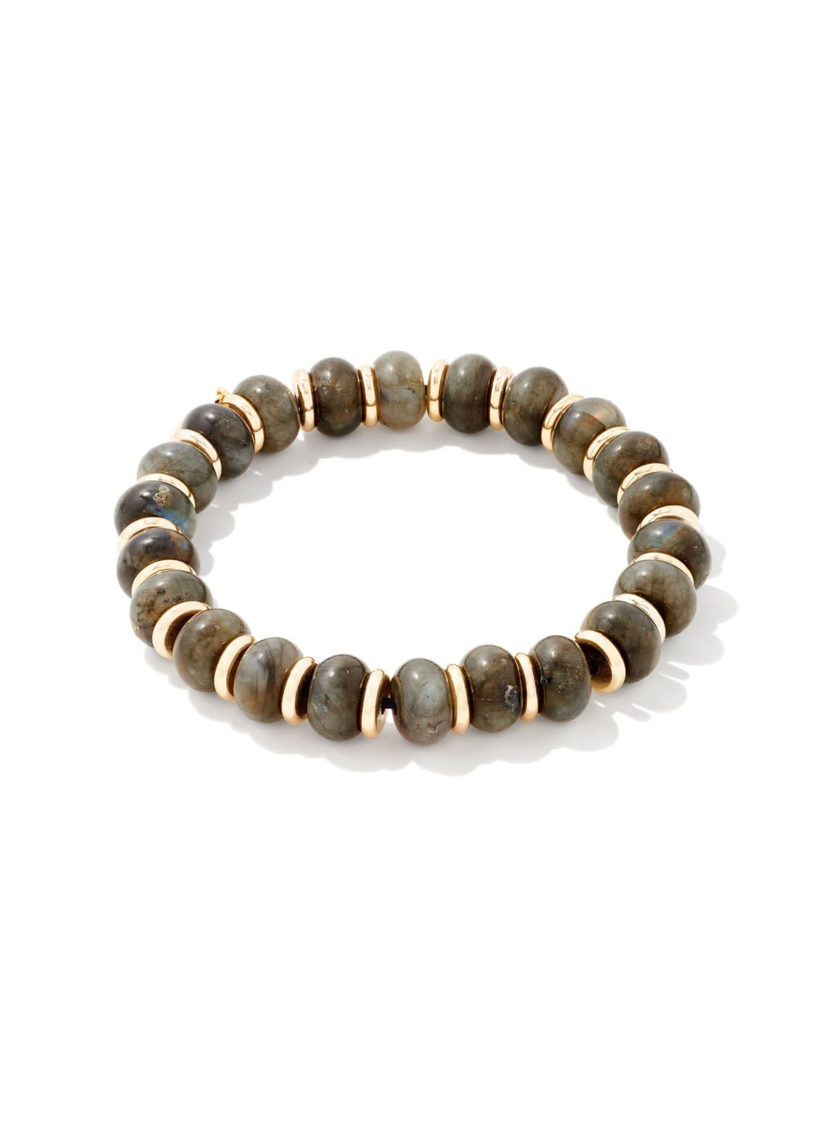 Kendra Scott REBECCA STRETCH BRACELET GOLD BLACK LABRADORITE