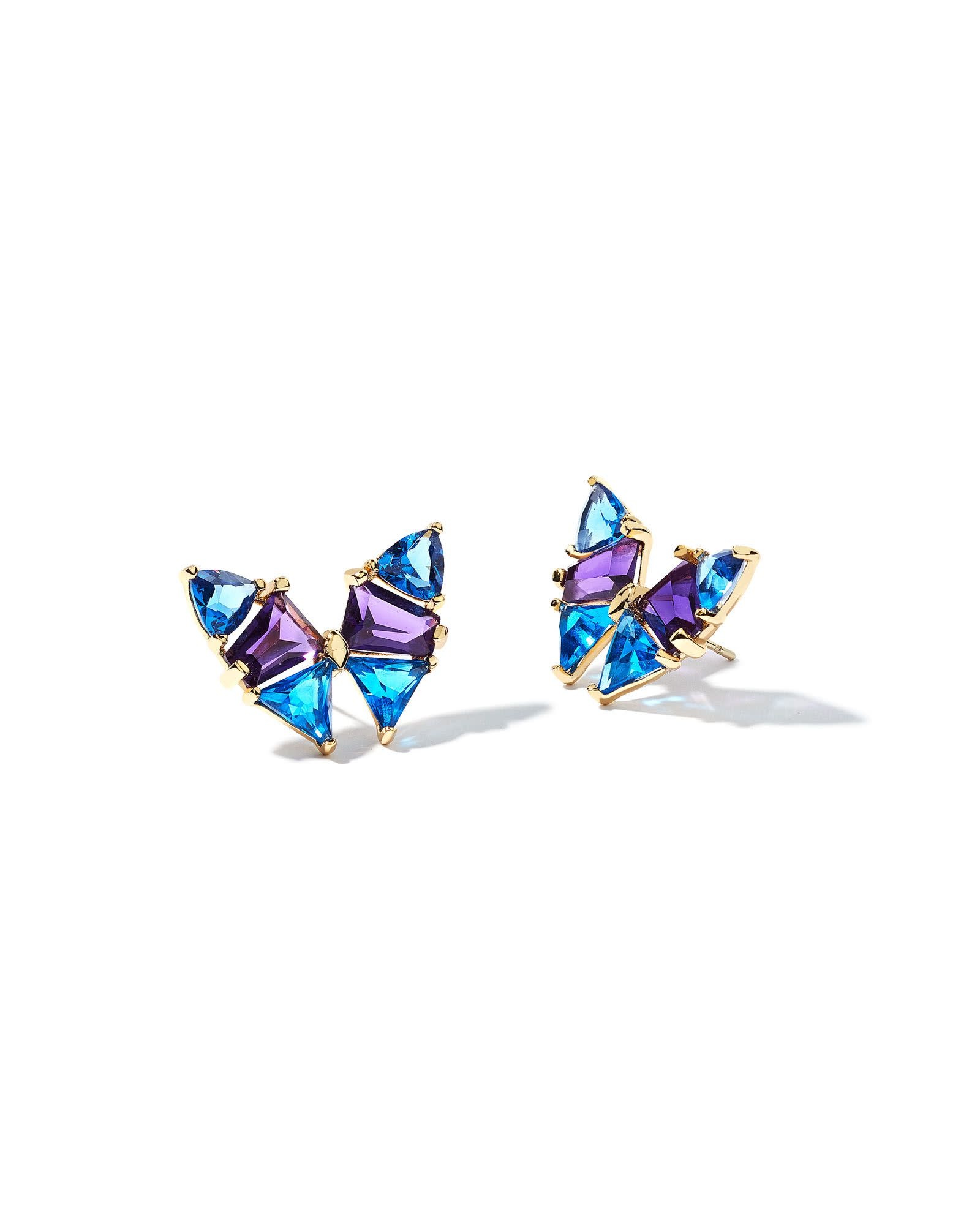 Rose Gold Zircon-Studded Butterfly Earrings – GIVA Jewellery