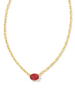 Kendra Scott CAILIN CRYSTAL PENDANT NECKLACE GOLD BURGUNDY CRYSTAL