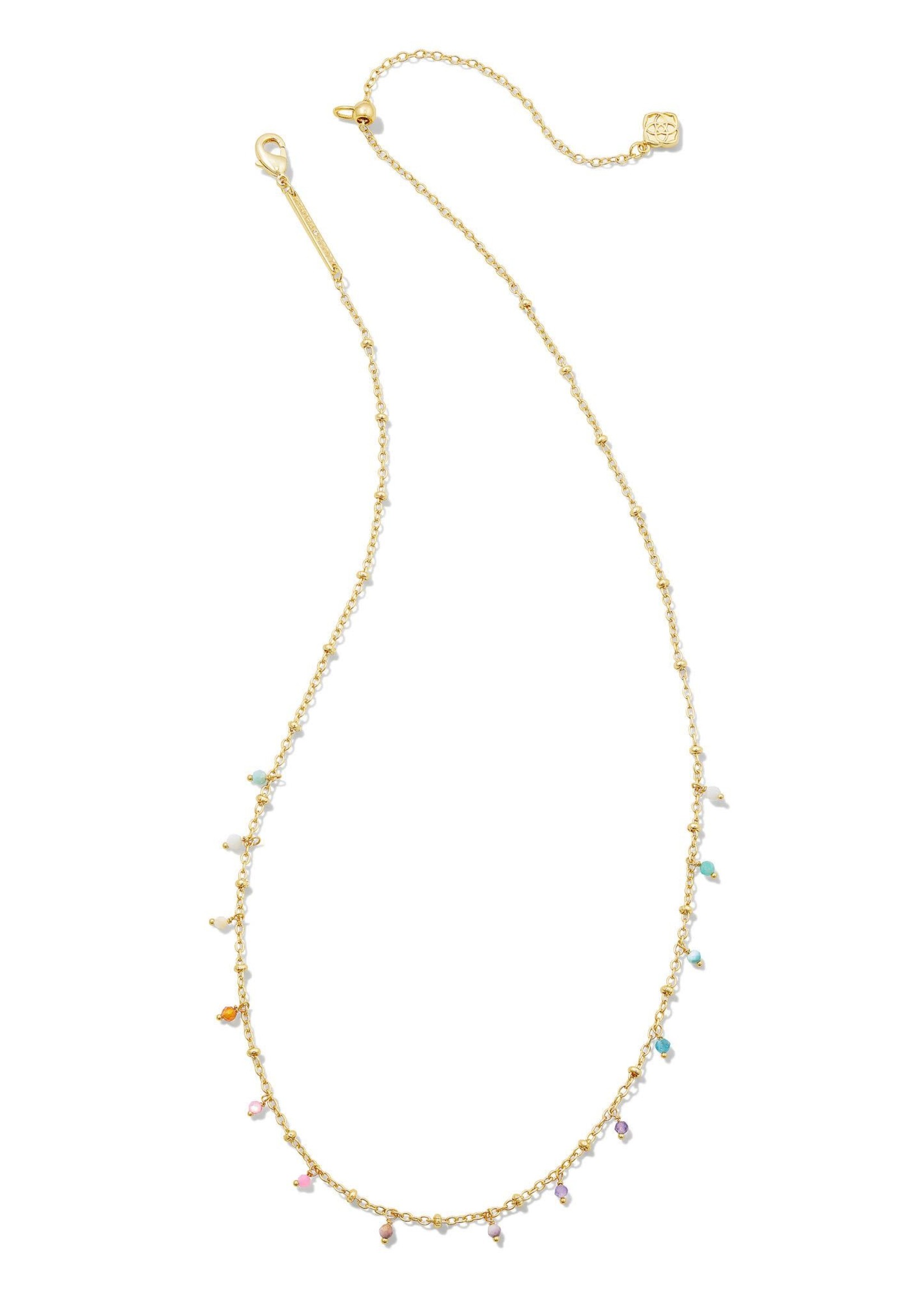 Kendra Scott CAMRY BEADED STRAND NECKLACE GOLD PASTEL MIX