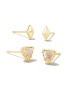 Kendra Scott GRETA STUD EARRING SET GOLD IVORY MOTHER OF PEARL