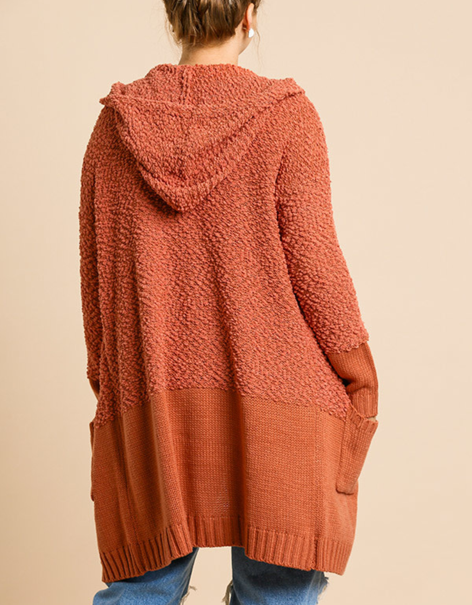 Fuzzy Longsleeve Hooded Cardigan 2 Broke Girls Boutique