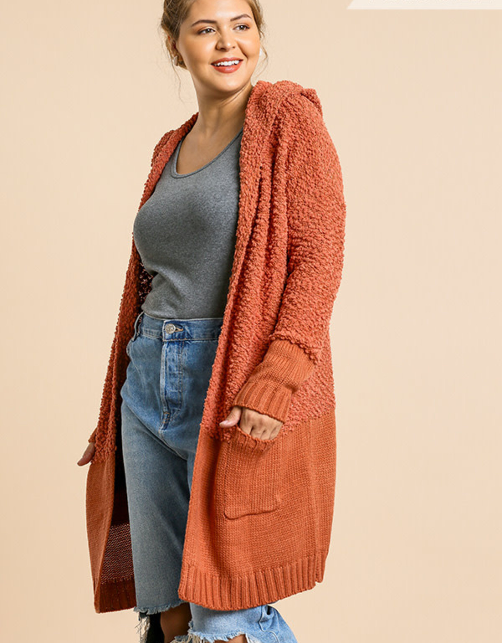 Fuzzy Longsleeve Hooded Cardigan 2 Broke Girls Boutique