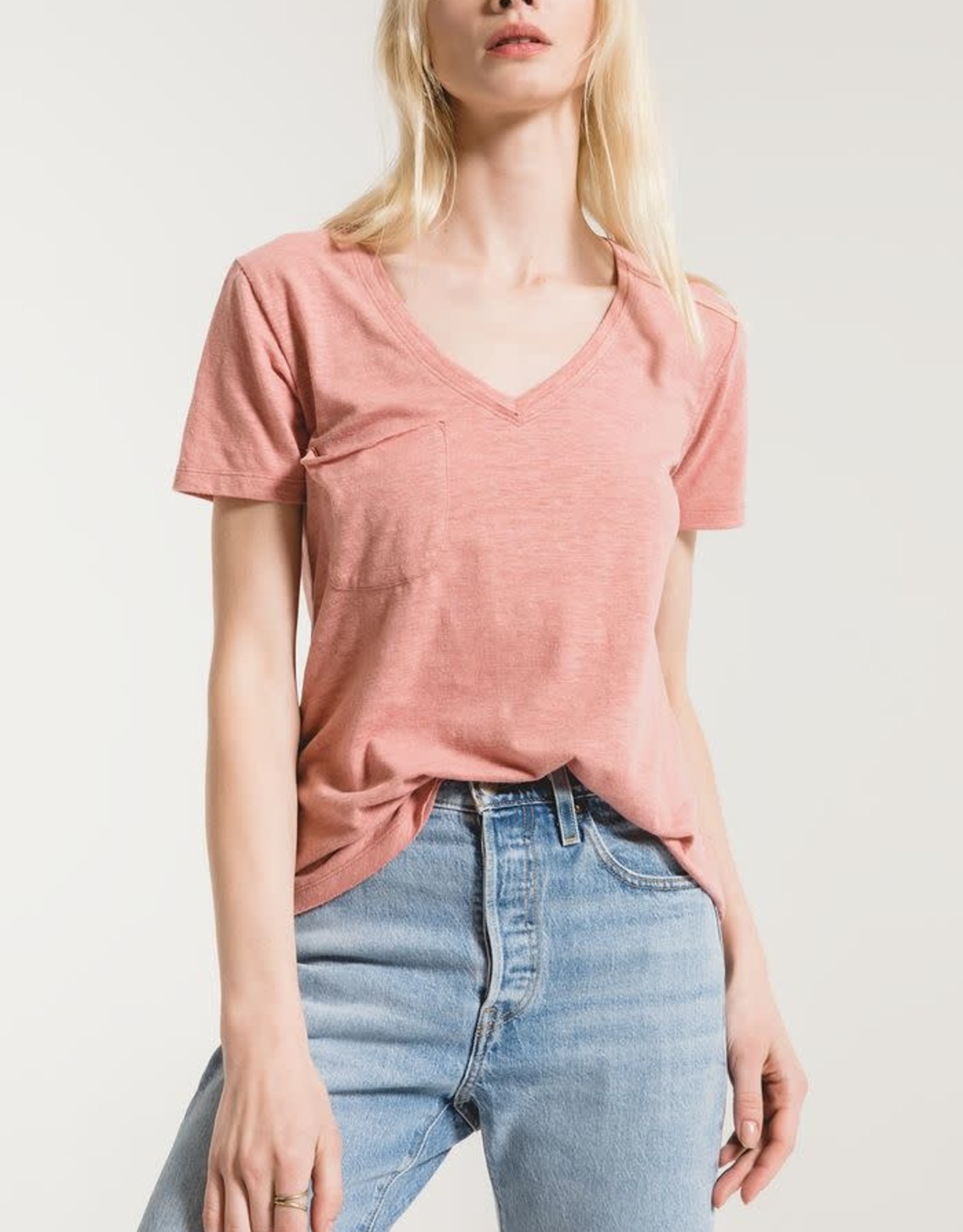 Airy Slub Pocket Tee 2 Broke Girls Boutique