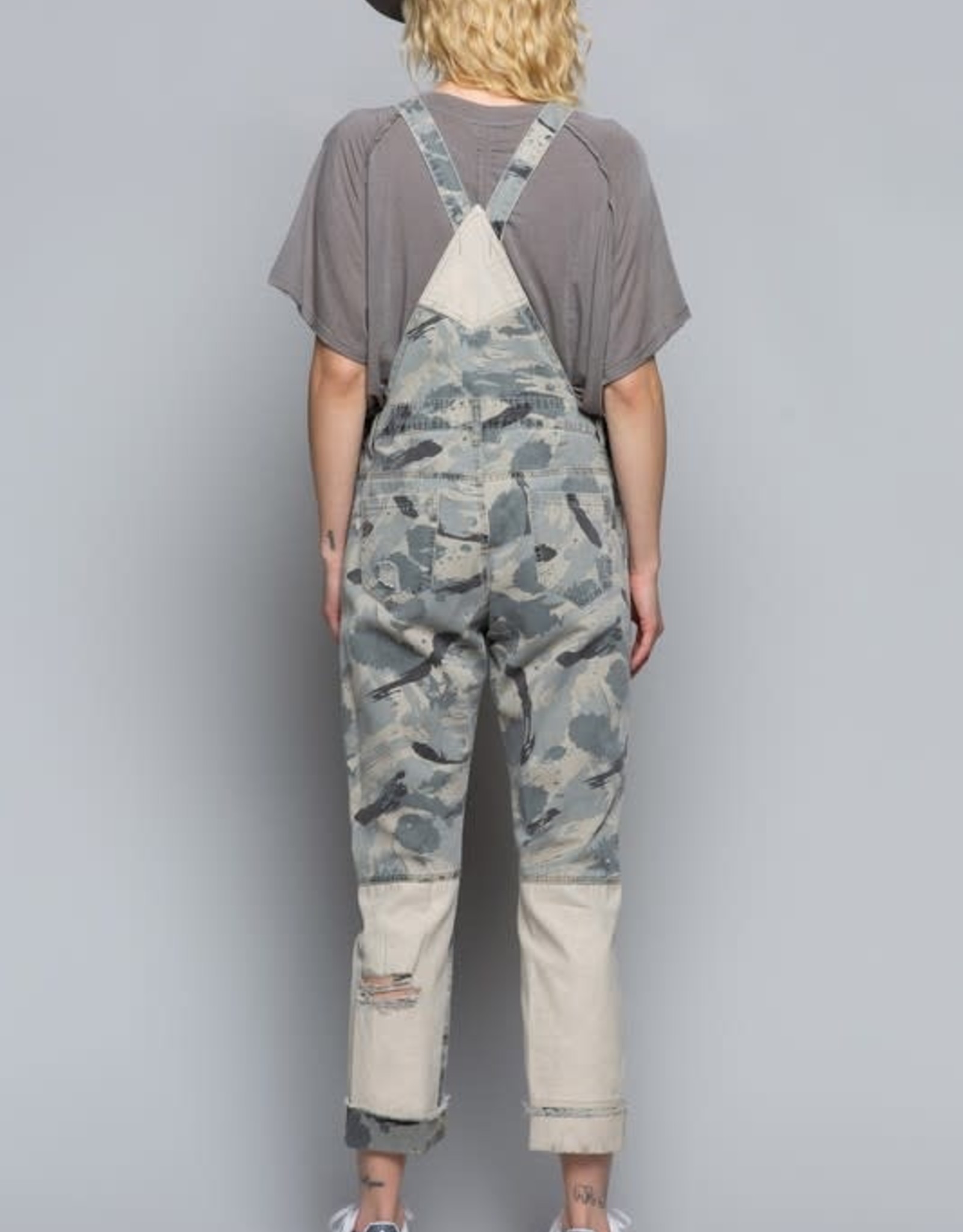 Distressed Camo Overalls 2 Broke Girls Boutique