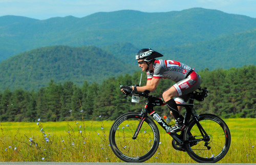 Jorge cycling Ironman Lake Placid