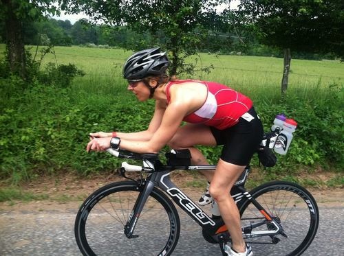 Katie Racing Ironman in 2011