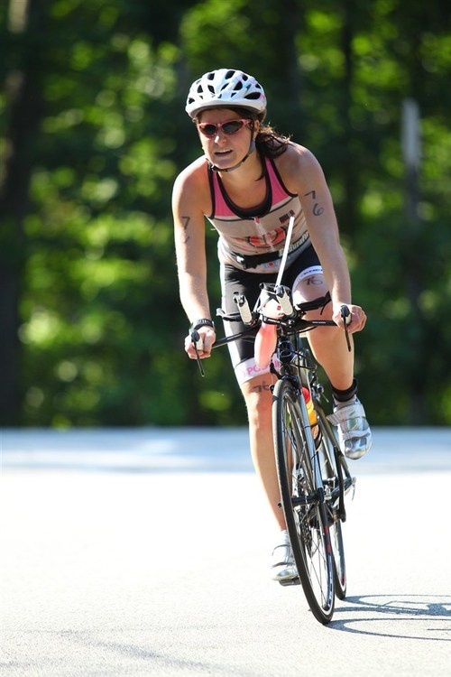 Katie on the bike