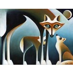 Nathalie Parenteau Coyote Family (art card)