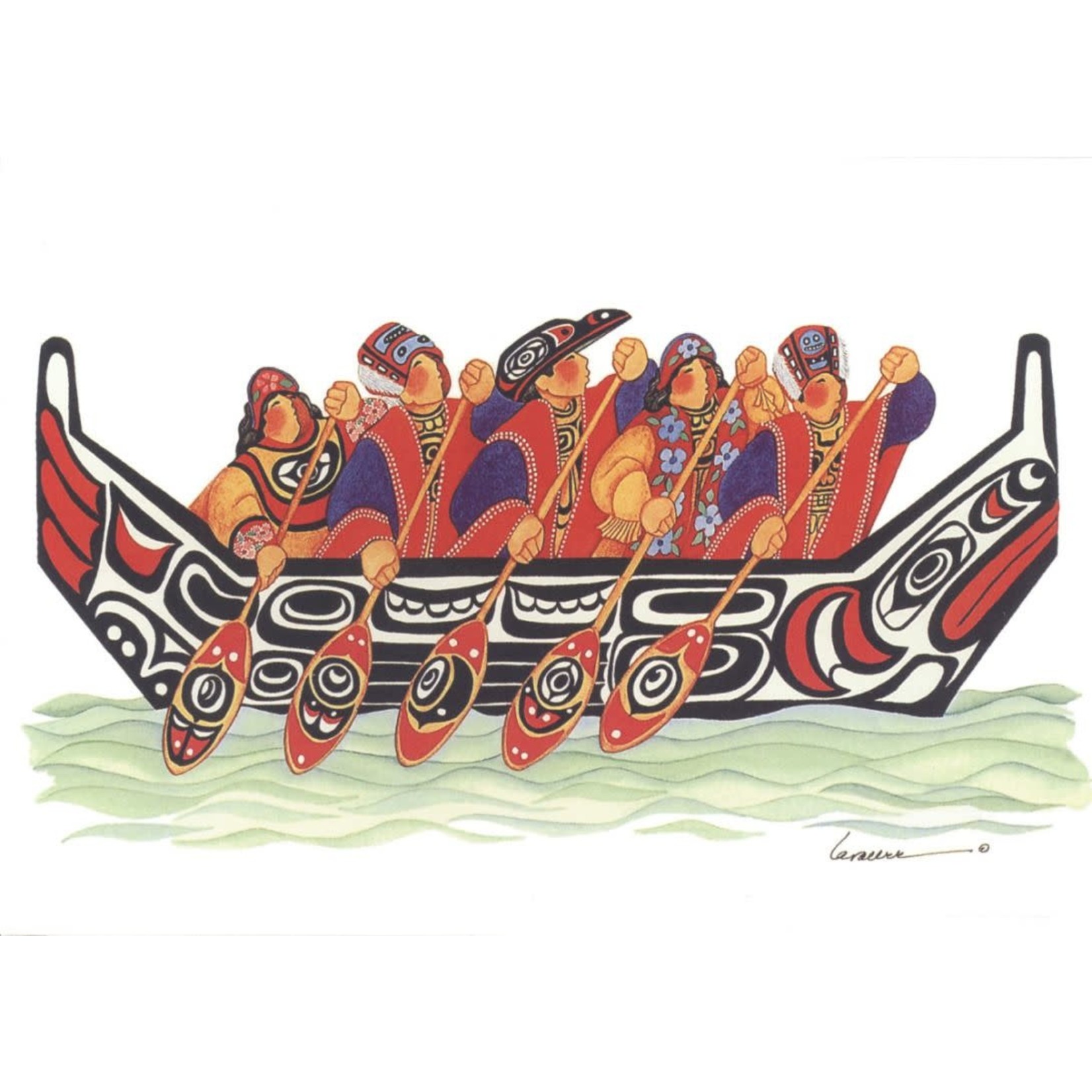 Barbara Lavallee Tlingit Canoe (art card) | Barbara Lavallee