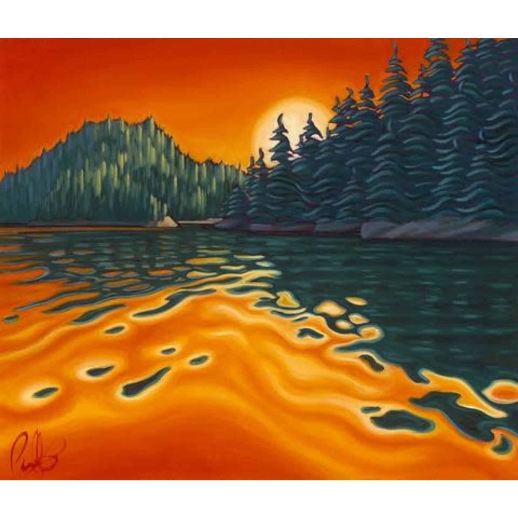 Grant Pecoff Grant Pecoff "Fiery Sunset in Alaska"