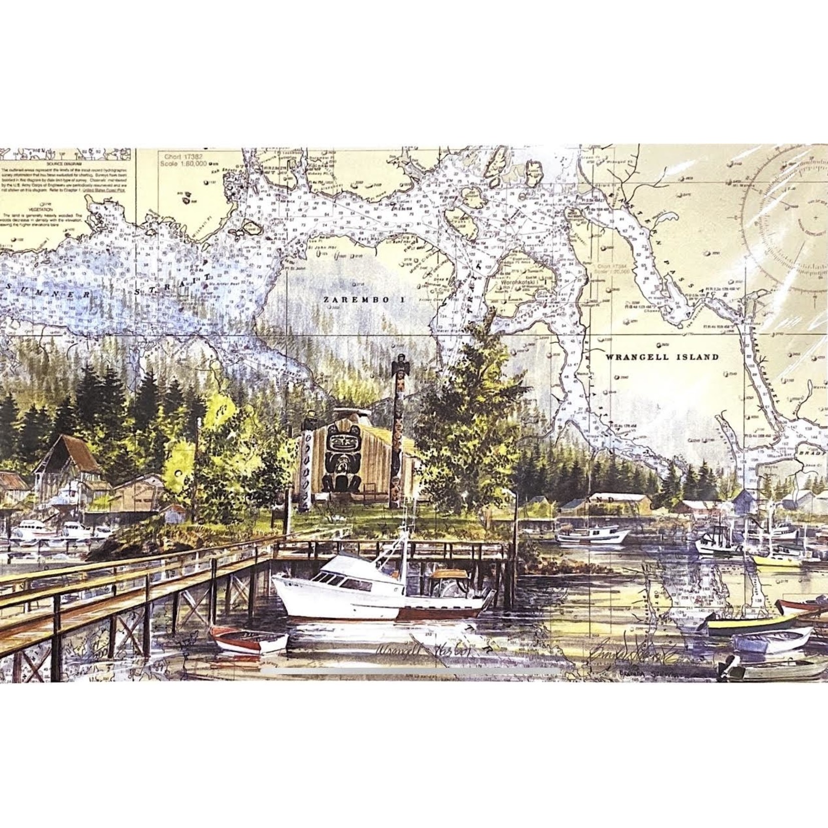 Brenda Schwartz Yeager Wrangell Harbor (art card) | Brenda Schwartz-Yeager