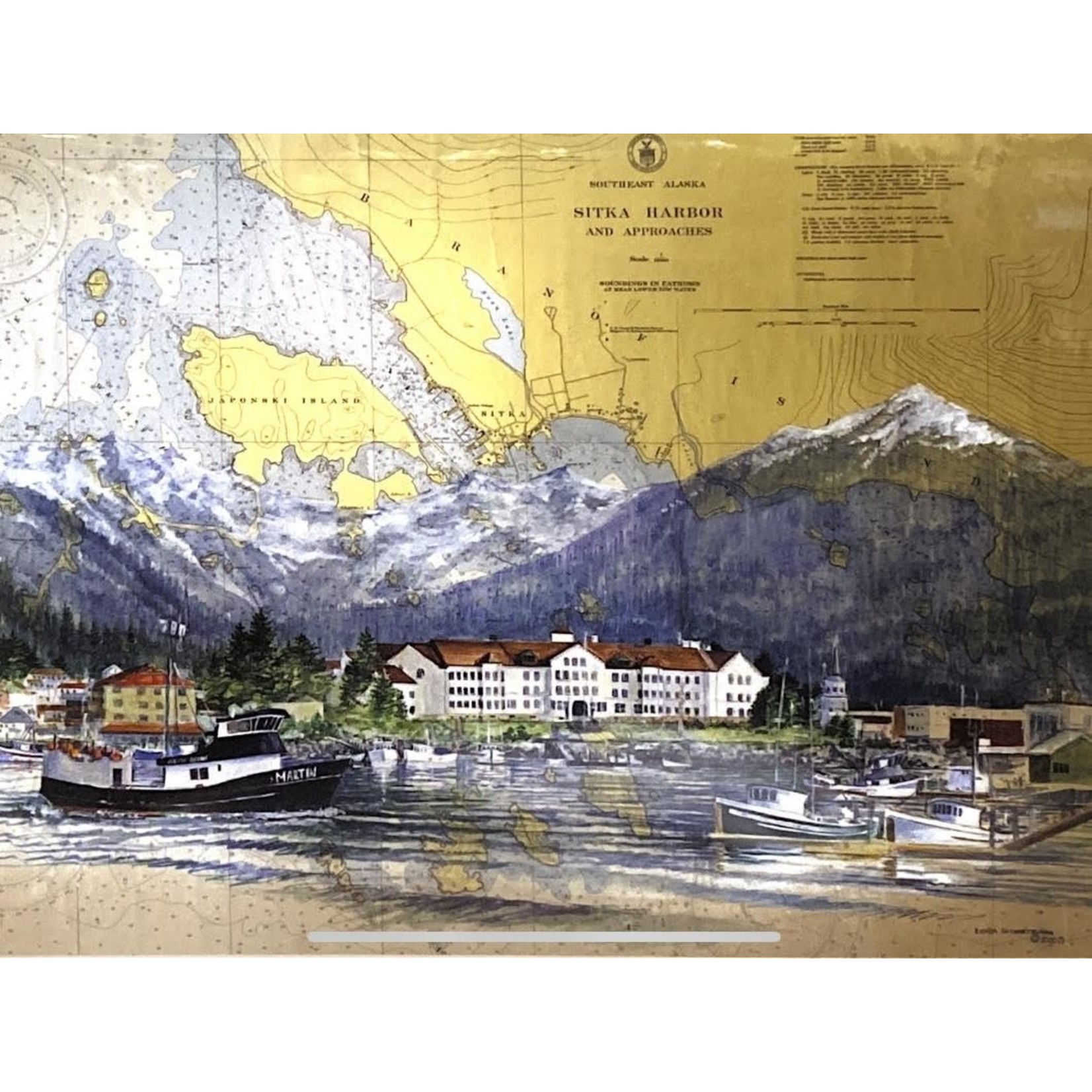 Brenda Schwartz Yeager Sitka Waterfront (art card) | Brenda Schwartz-Yeager