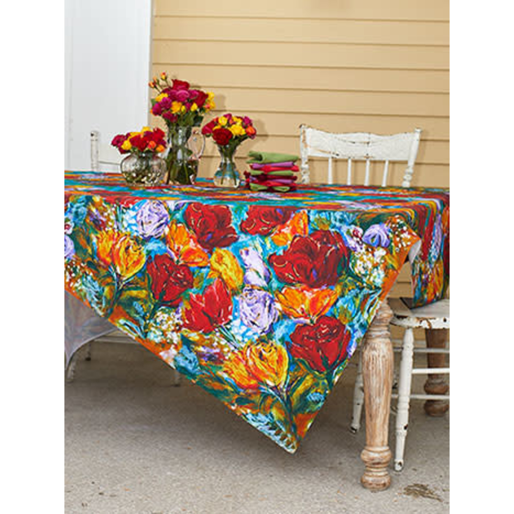 April Cornell Always Roses Tablecloth | April Cornell