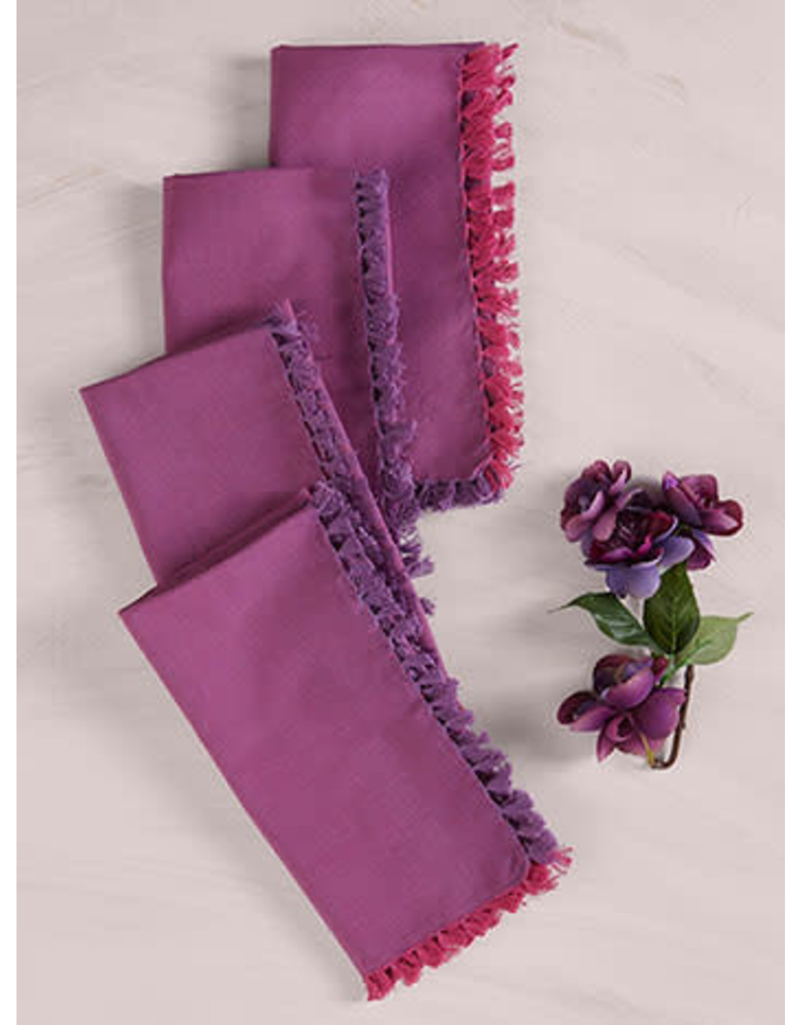 April Cornell Chambray Plum Napkins Set of 4 Annie Kaill’s