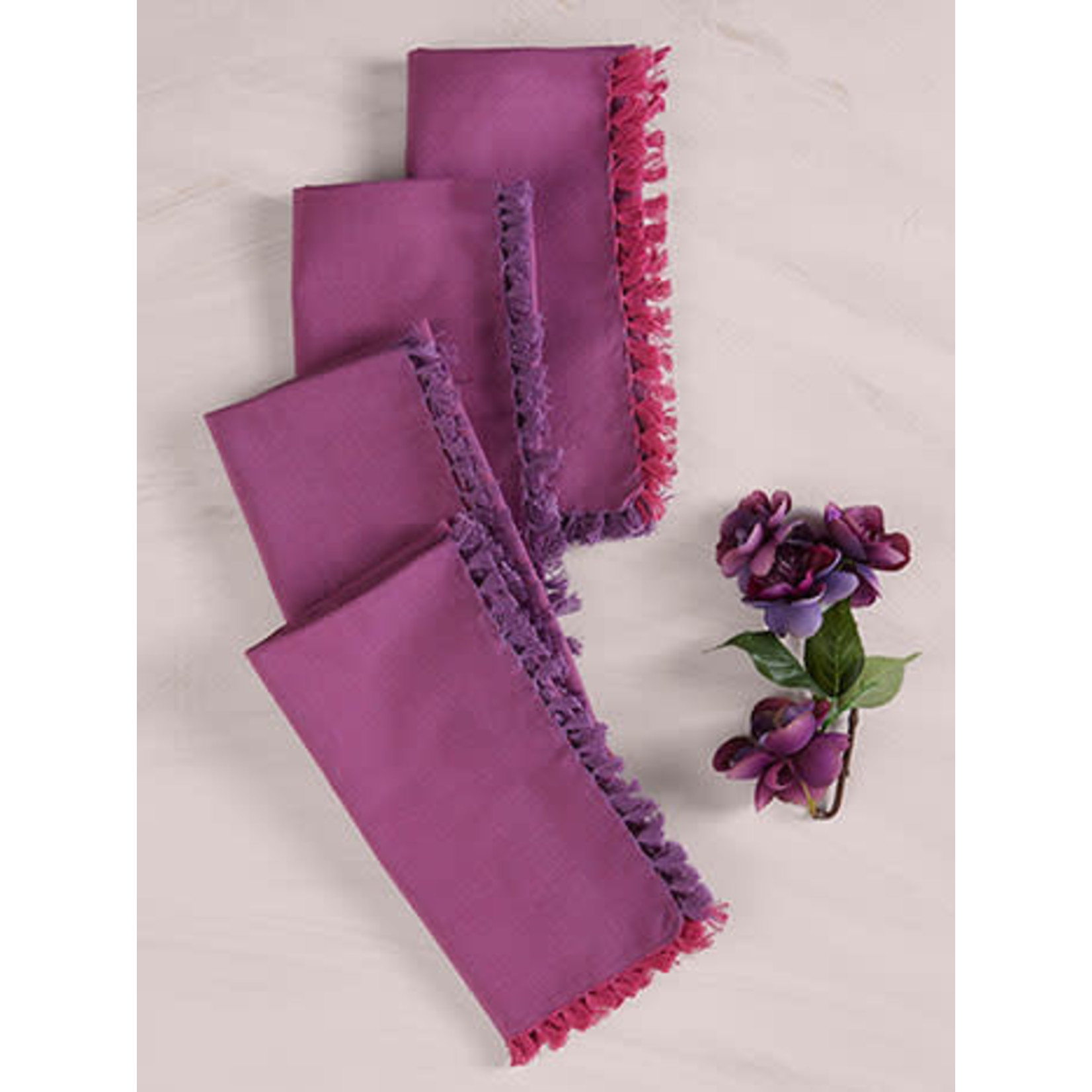 April Cornell Plum Chambray Cloth Napkins | April Cornell