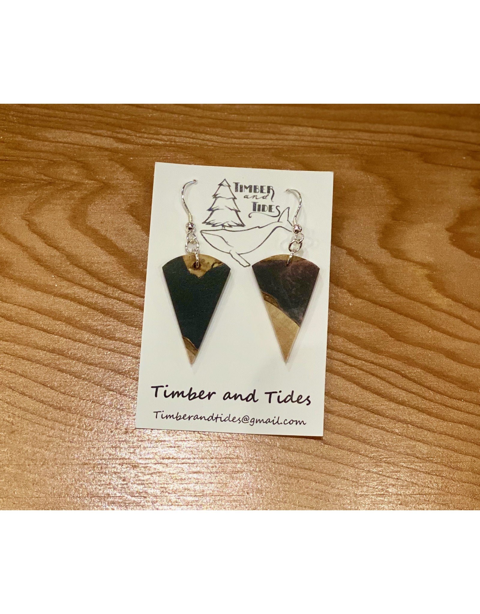 Timber and Tides Resin & Driftwood Earrings (21-37) | Timber & Tides