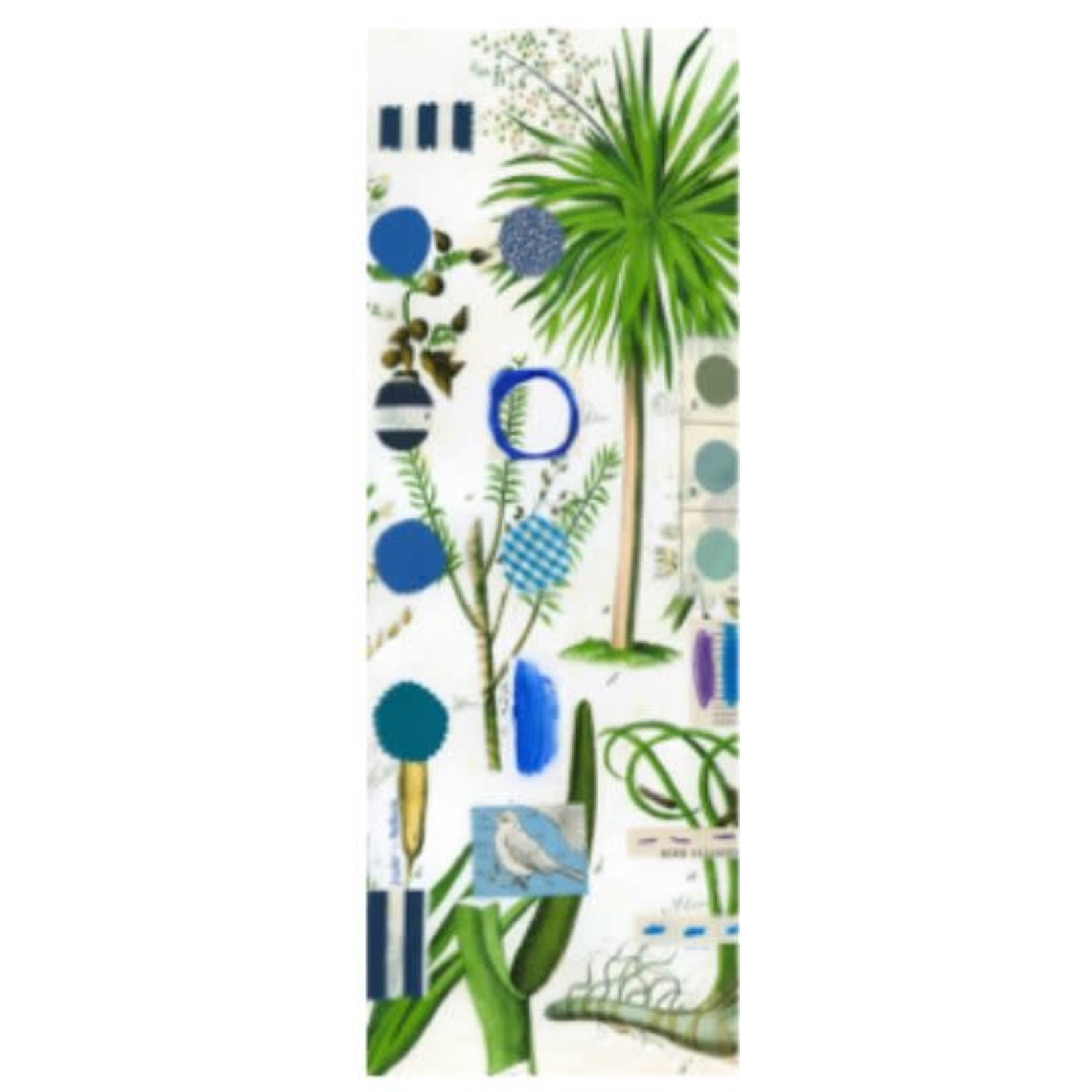 Smilow + Mathiesen Blue Botanical Scarf | Pamela Smilow