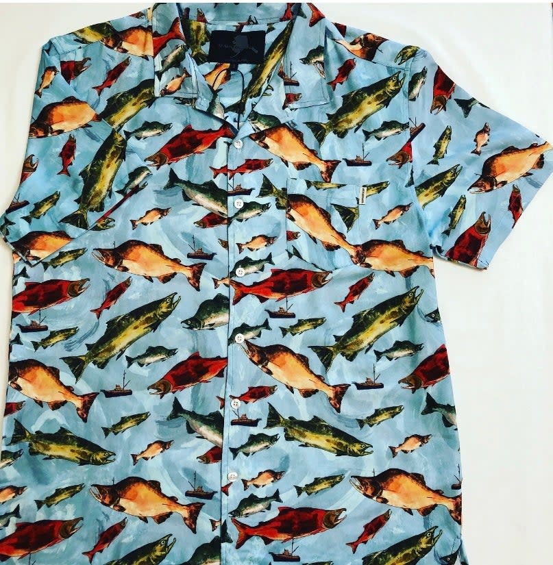 AK Aloha Co. Shirt (halibut and lingcod) - Annie Kaill's