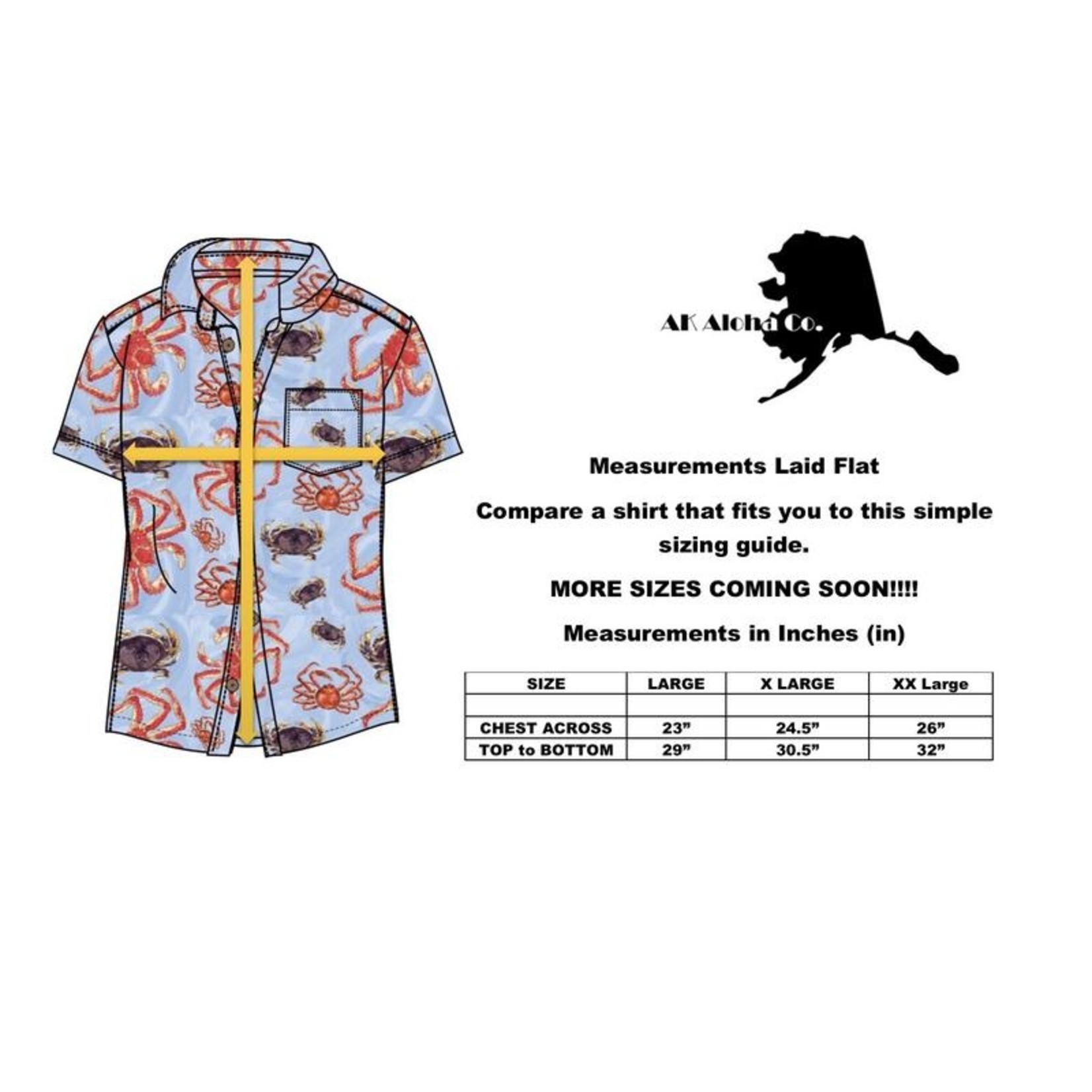 Hawaiian Shirts and USA Made Clothing by High Seas Trading Co. - Shirt  Sizing Chart