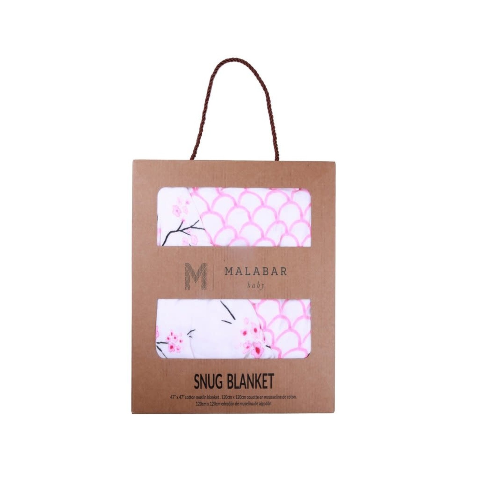 Malabar Baby Organic Baby Blanket (cherry blossom) | Malabar Baby