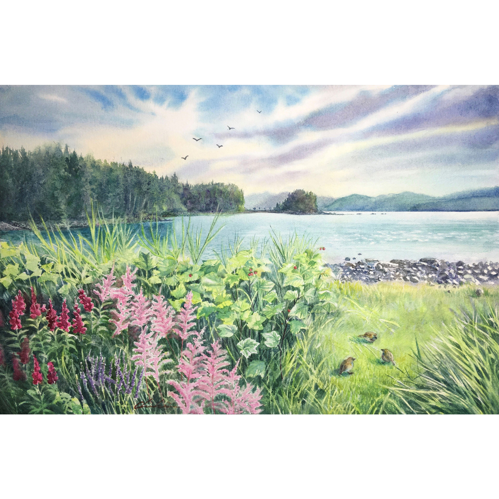 Chihiro Pierce Spring Buffet (framed original) | Chihiro Pierce