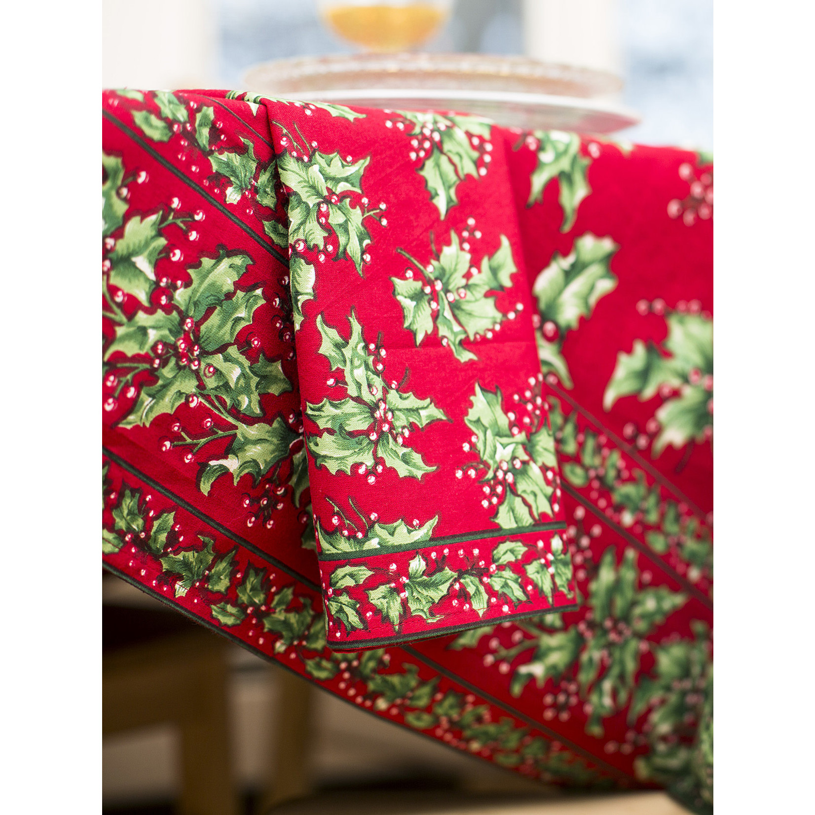 April Cornell Red Holly Cloth Napkins | April Cornell