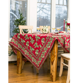 April Cornell Red Holly Tablecloth