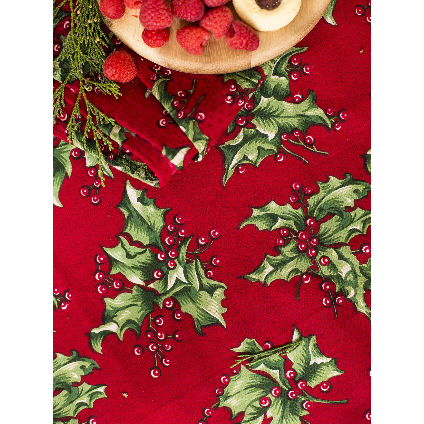 April Cornell Red Holly Tablecloth | April Cornell