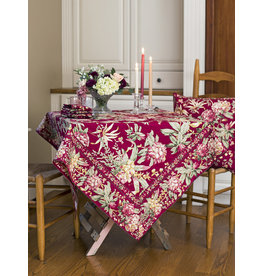 April Cornell Cranberry Hydrangea Tablecloth