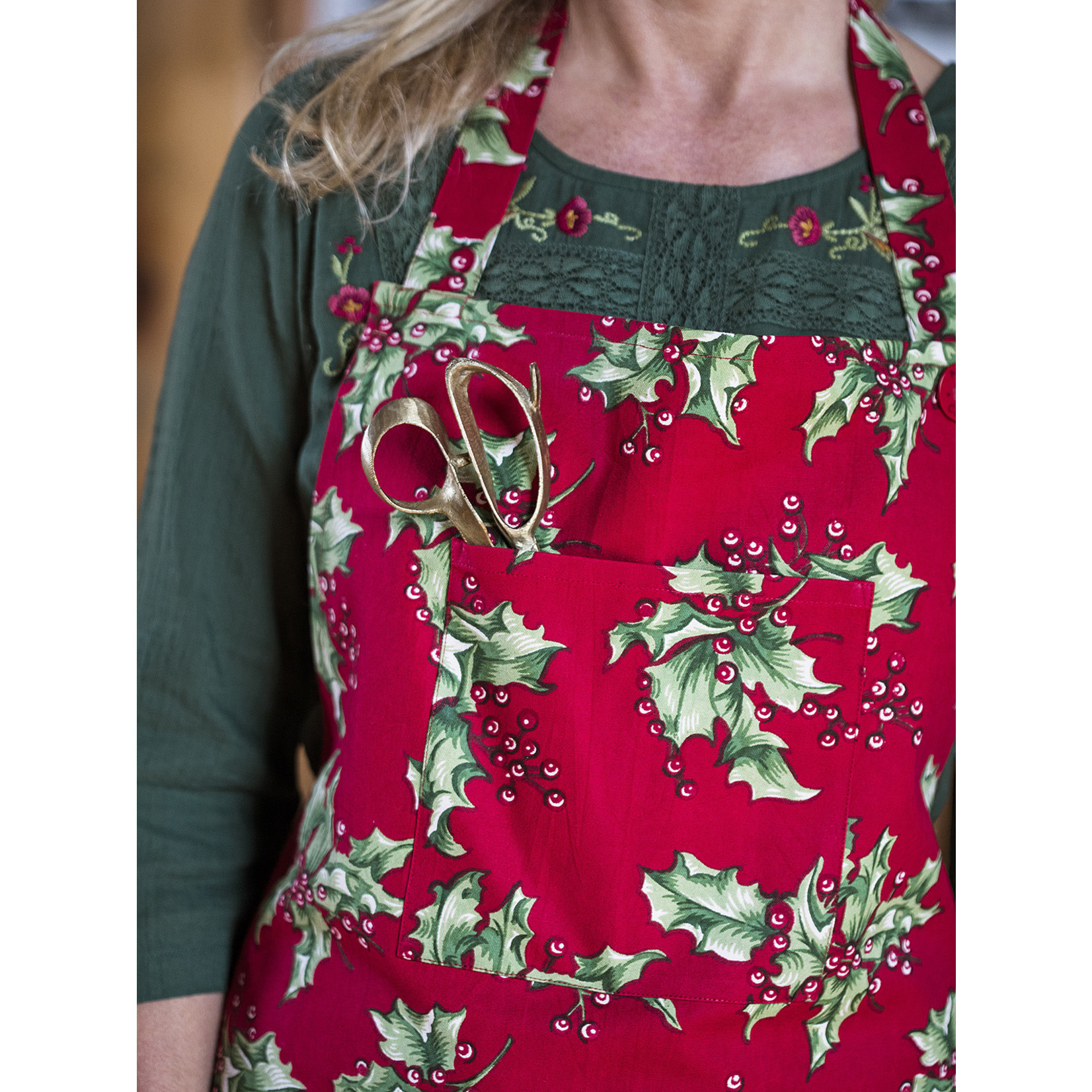 April Cornell Red Holly Apron | April Cornell