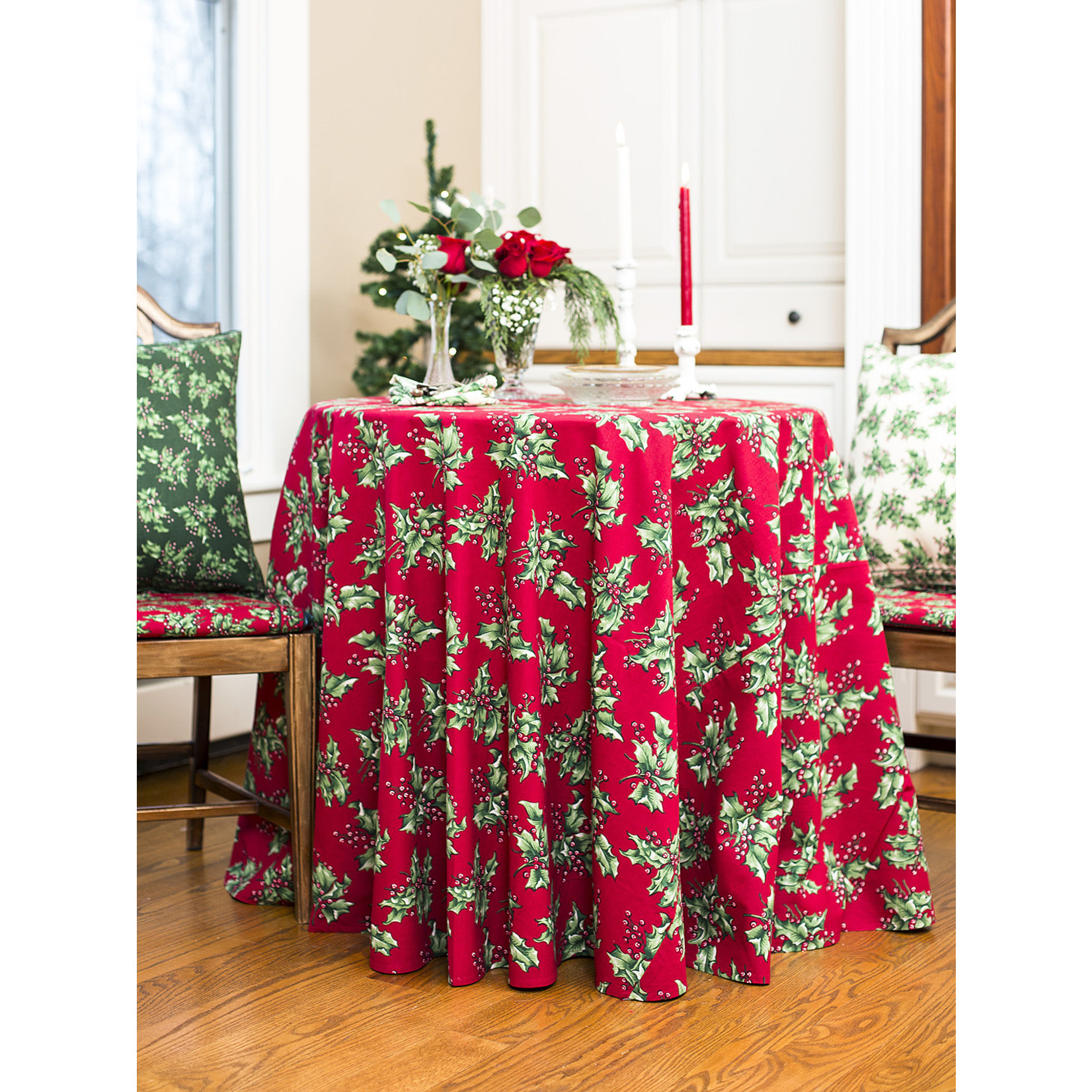 April Cornell Red Holly Tablecloth | April Cornell