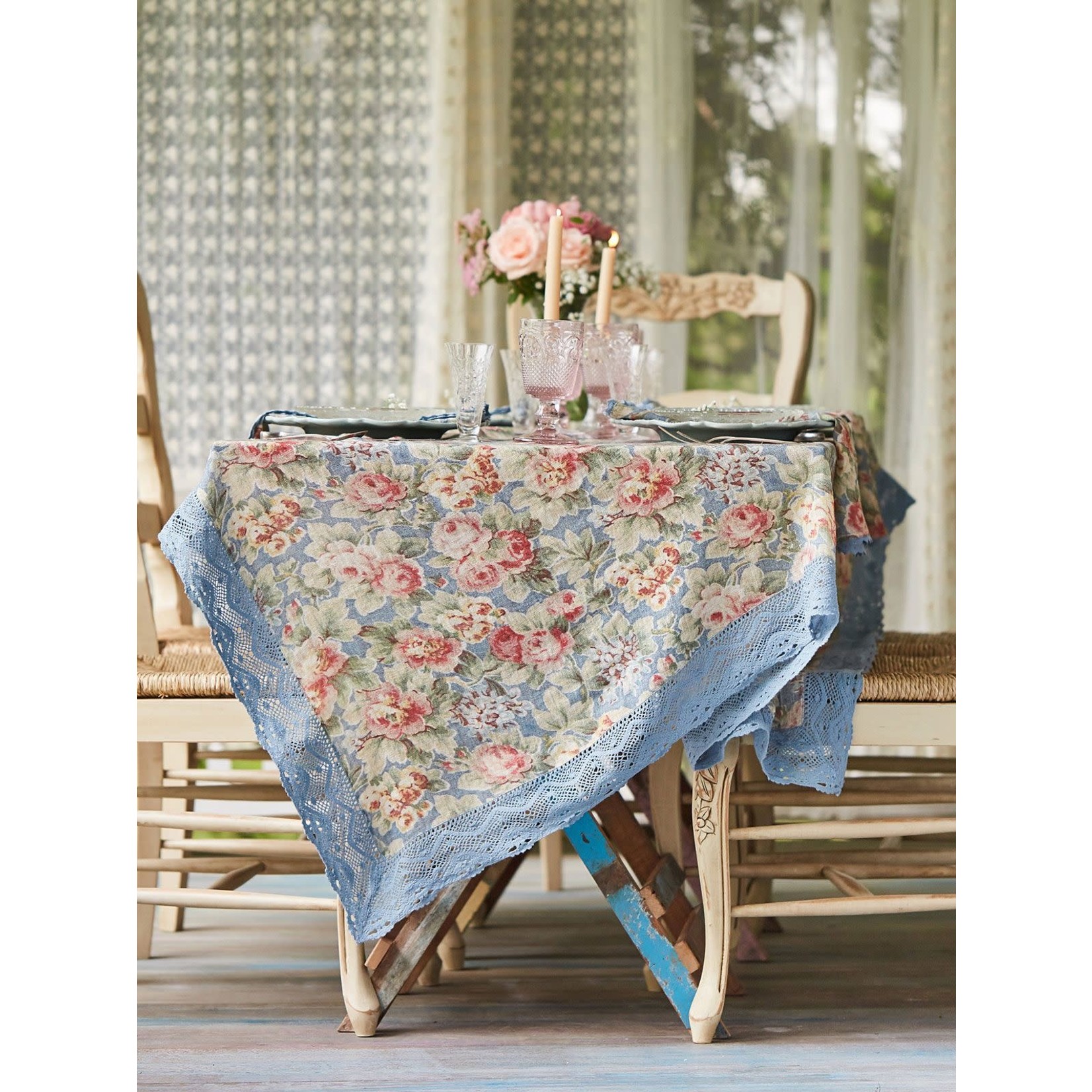 April Cornell Cotillion Linen Tablecloth | April Cornell