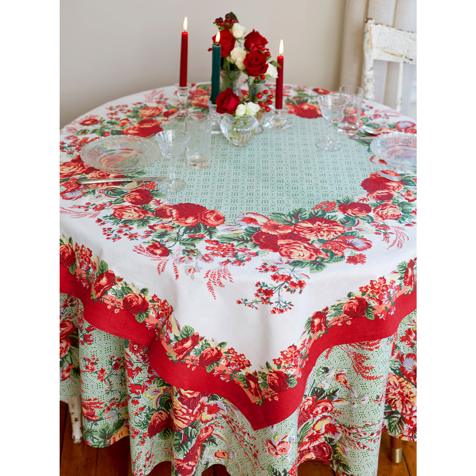 April Cornell Marion Red Tablecloth | April Cornell
