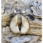 Johnny Ellis Fossil Ivory Large Earrings #1