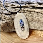Johnny Ellis Fossil Ivory and Abalone Pendant #4