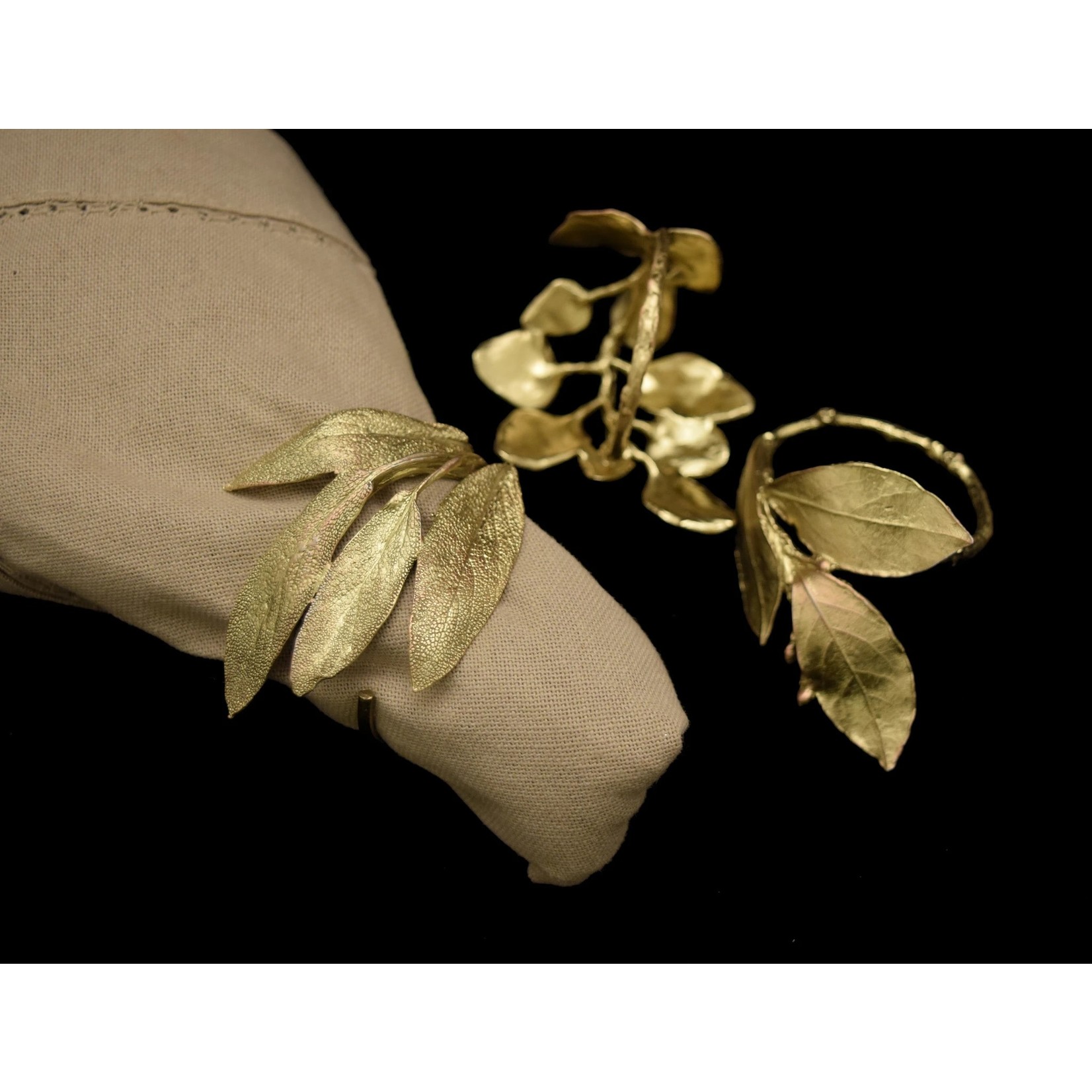 Michael Michaud Assorted Herb Bronze Napkin Rings | Michael Michaud